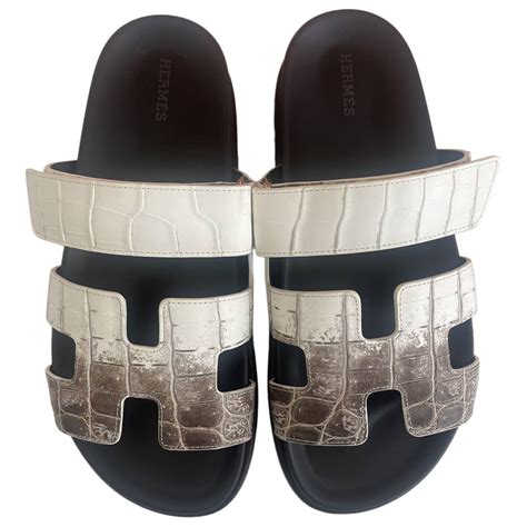 croc hermes sandals|Hermes chypre sandals.